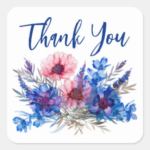 💍 Cornflowers & Lavender Square Sticker