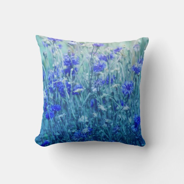 Cornflowers Outdoor Pillow (Front)