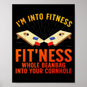 Cornhole Art For Men Women Corn Hole Players Cornh Poster