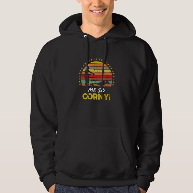 Cornhole Bags Tournament Quote Graphic Hoodie (Front)
