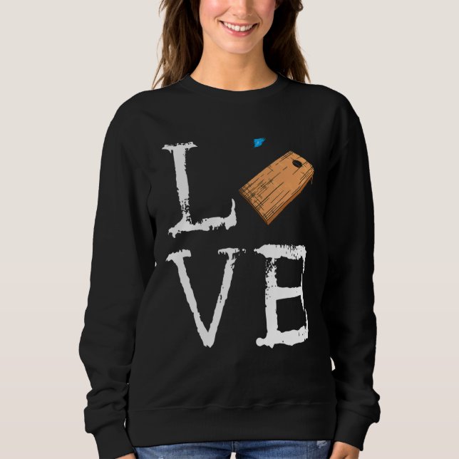 Cornhole Bean Bag Love Toss Game Team Sweatshirt (Front)