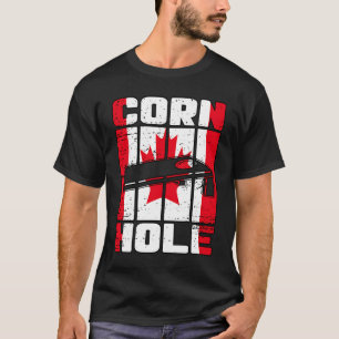 Cornhole board bags Canada flag Canadian men wome T-Shirt