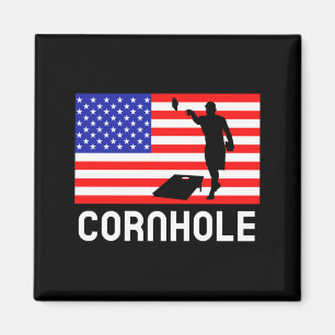 Cornhole Board Game Men Women Aamerican Flag Corn Magnet