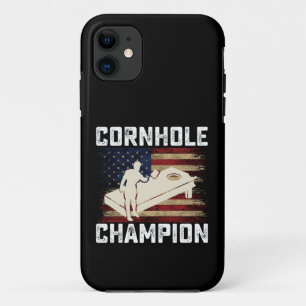 Cornhole Champion American Flag USA 4th OF July iPhone 11 Case