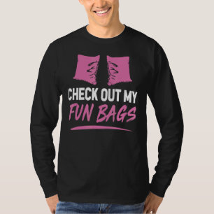 Cornhole Check Out My Fun Bags Womens Team Gift T-Shirt