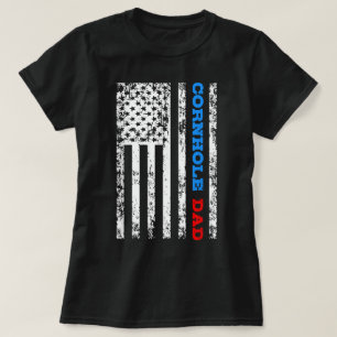 Cornhole Dad Bean Bag Corn Hole Toss Gift T-Shirt