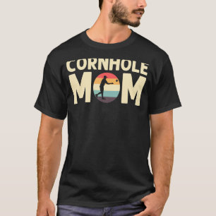 Cornhole Designs For Mom Women Bean Bag Toss Playe T-Shirt
