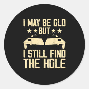 Cornhole Dummy Boards Lawn Players  Classic Round Sticker