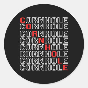 Cornhole For Classic Round Sticker