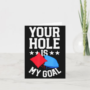 Cornhole for men game funny bbq hole is goal card