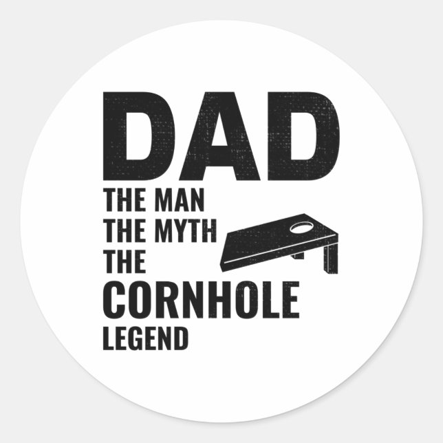 Cornhole Game Boards Bags Funny Classic Round Sticker (Front)