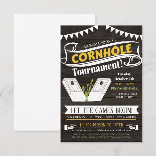 Cornhole Invitation (Front/Back)