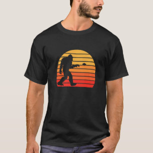 Cornhole King Sasquatch Hitting Holes With Bean Ba T-Shirt