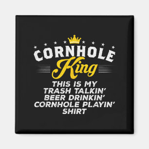 Cornhole King Traalkin Funny Cornhole Gift  Magnet