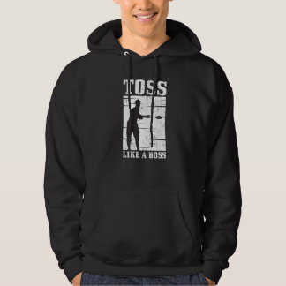Cornhole Men Women Cool Cornhole Toss Like A Boss Hoodie