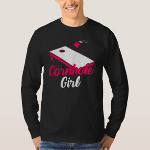 Cornhole Player Cornhole Girl Sack Toss Game T-Shirt
