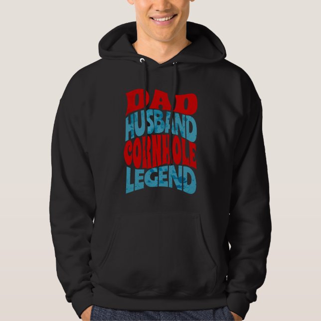 Cornhole Player Dad Husband Father Hoodie (Front)
