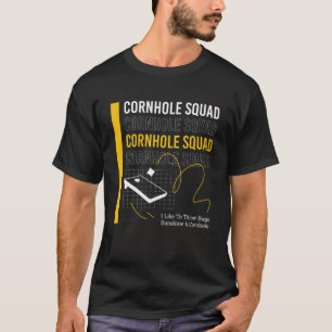 Cornhole Player Sack Tossing Throwing Bags Pullove T-Shirt