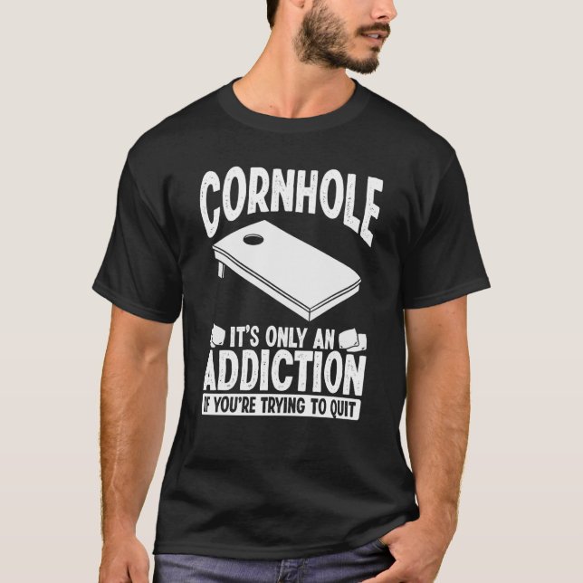 Cornhole Player Tosser  Throwing Cornhole Team T-Shirt (Front)