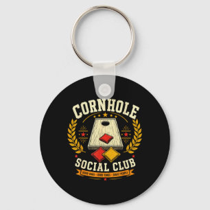 Cornhole Sogovernment Agencyl Club Bean Bag Toss Keychain