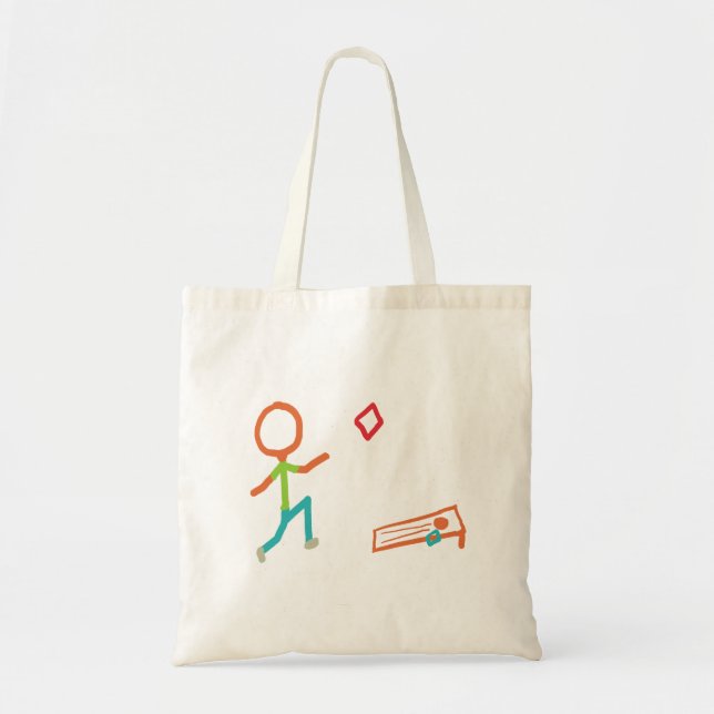 Cornhole Stickman Tote Bag (Front)