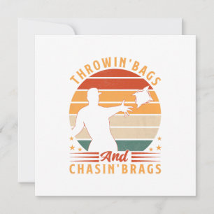Cornhole - Throwin Bags And Chasin Brags Invitation