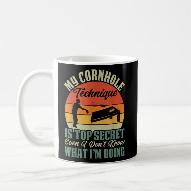 Cornhole Toss Game Coffee Mug (Left)