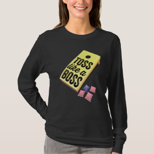 Cornhole Toss Like A Boss Cornhole 4th Of July T-Shirt
