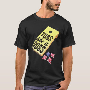 Cornhole Toss Like A Boss Cornhole 4th Of July T-Shirt