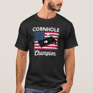 Cornhole Trophy Champion  Bean Bag Cornhole Player T-Shirt
