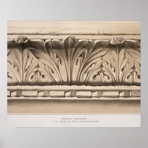 Cornice Moulding, From a Tomb in the Church of S.S Poster