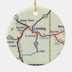 Corning NY Ceramic Ornament