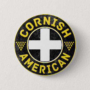 Cornish American Flag 2 Inch Round Button