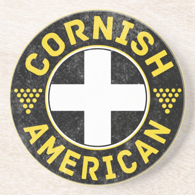 Cornish American Flag Coaster (Front)