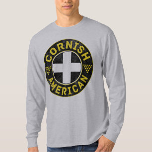 Cornish American Saint Piran's Flag Tee