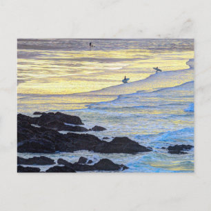 Cornish Beach Sunset  Holiday Postcard