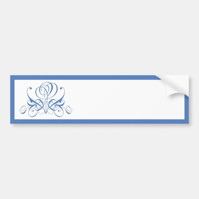 Cornish Blue Rose Bumper Sticker (Front)