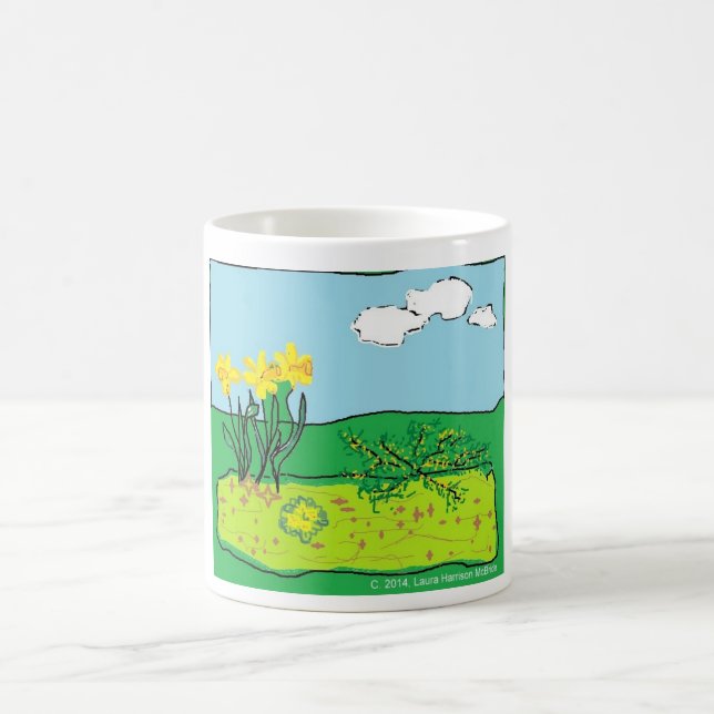 Cornish Daffodil, Primrose and Gorse Mug (Center)