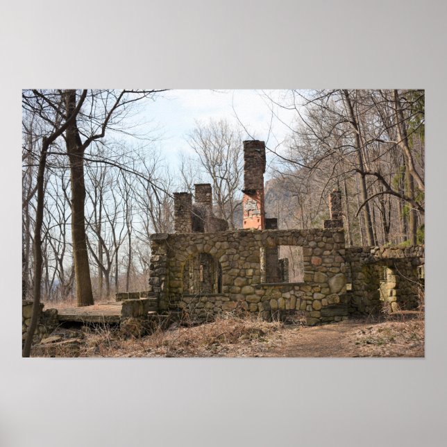 Cornish Estate Ruins Poster (Front)