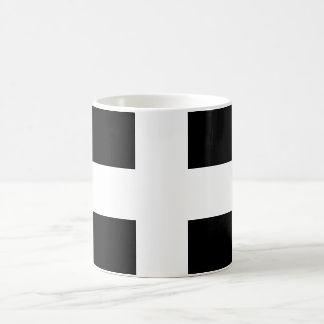 Cornish Flag (Cornwall) (County of England, UK) Coffee Mug (Center)