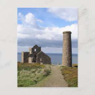 Cornish mining ruine in wheal mill 03 postcard