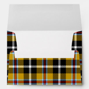 Cornish National Tartan Yellow and Black Plaid Envelope