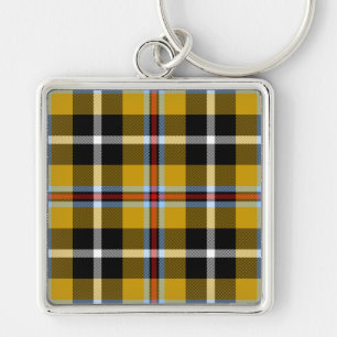Cornish National Tartan Yellow and Black Plaid Keychain