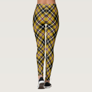 Cornish National Tartan Yellow and Black Plaid Leggings