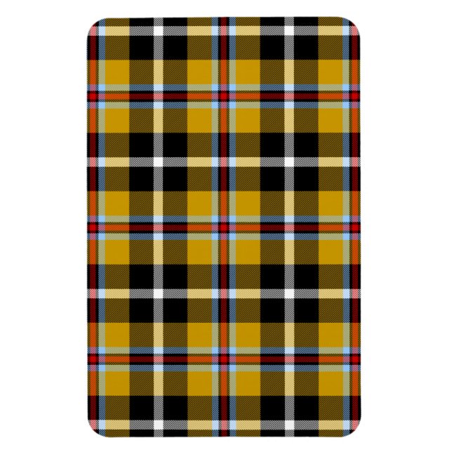 Cornish National Tartan Yellow and Black Plaid Magnet (Vertical)