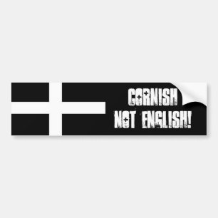 'Cornish Not English!' Bumper Sticker