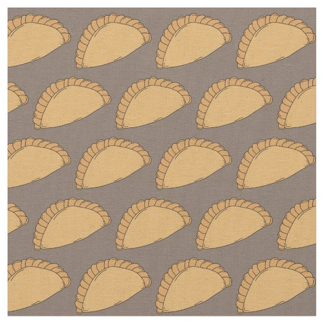 Cornish Pasty Pasties British Food Pattern Fabric (Close Up)
