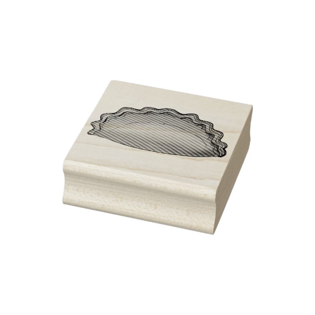 Cornish Pasty UK British Meat Pie Savoury Pastry Rubber Stamp (Stamp)