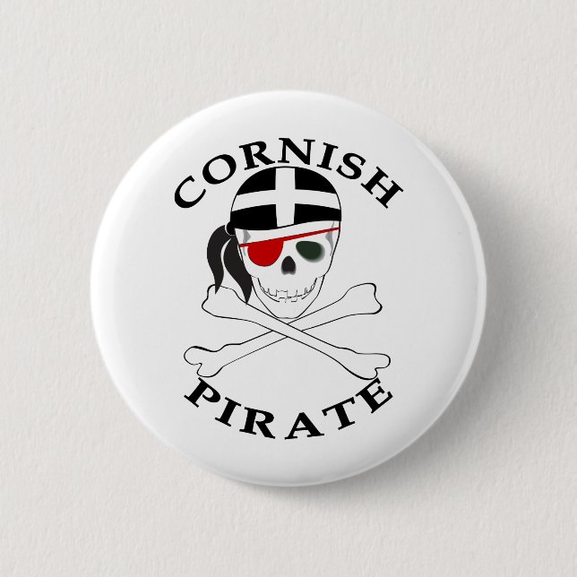 Cornish Pirate 1 2 Inch Round Button (Front)