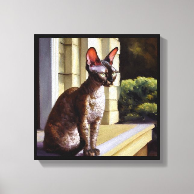 Cornish Rex Cat  Canvas Print (Front)